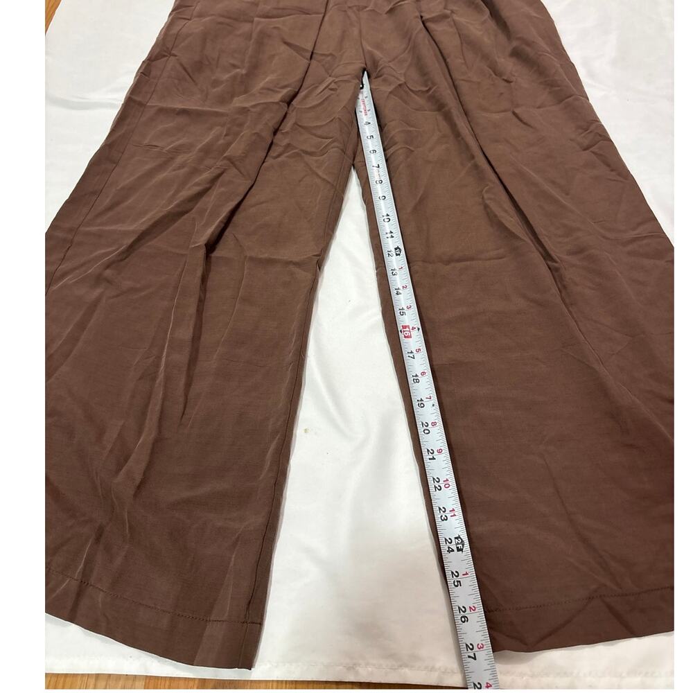 Free People XL Nothin to Say Pleated Trouser Pants Wide Leg Capsule Wardobe - Picture 8 of 9